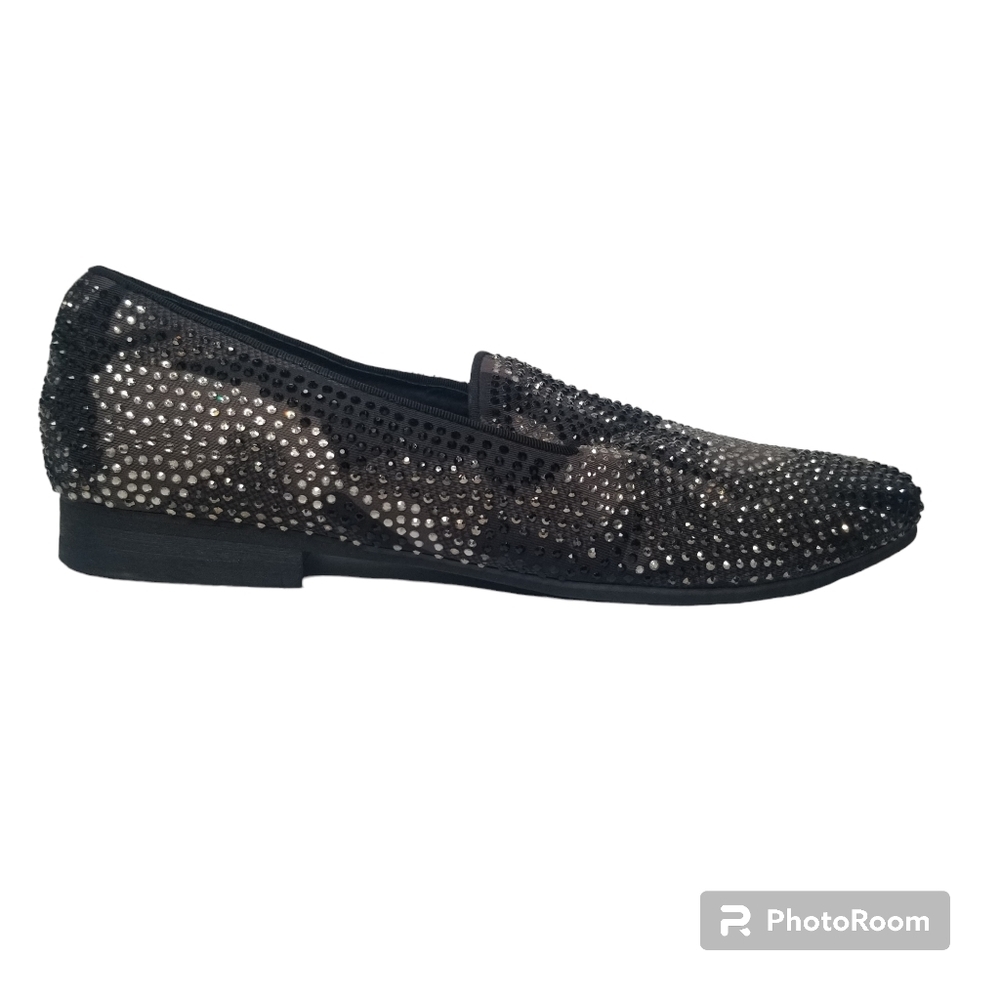 STEVE MADDEN NWOT Embellished Sparke Rhinestone Slip On Smoking Slipper Loafer